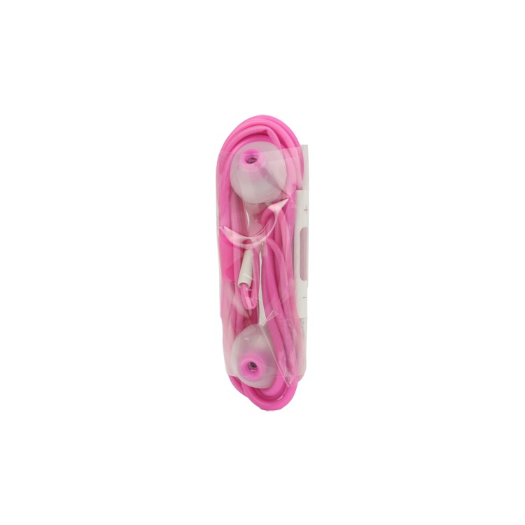 Stereo In-Ear Headphones with Mic Volume Control for iPhone 4S - Pink