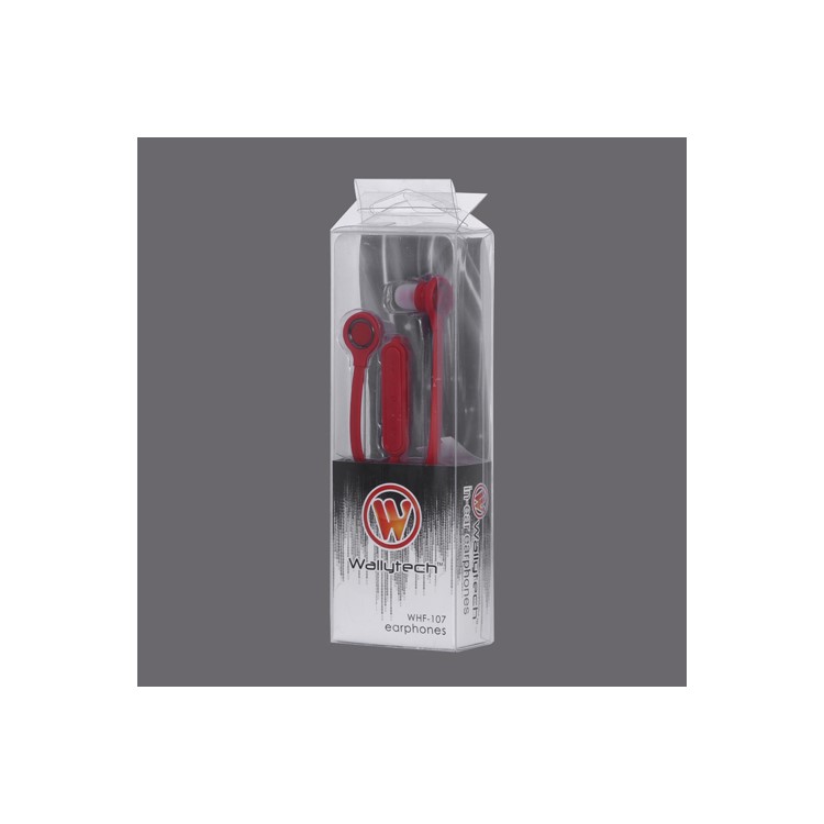 3.5MM Stereo Plug In-Ear Earphone Headphone Headset with Mic ControlTalk for HTC Samsung Series-Red