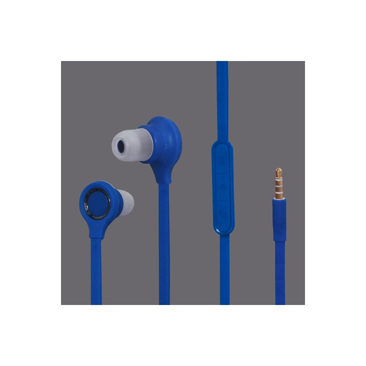 3.5MM Stereo Plug In-Ear Earphone Headphone Headset with Mic ControlTalk for HTC Samsung Series-Blue