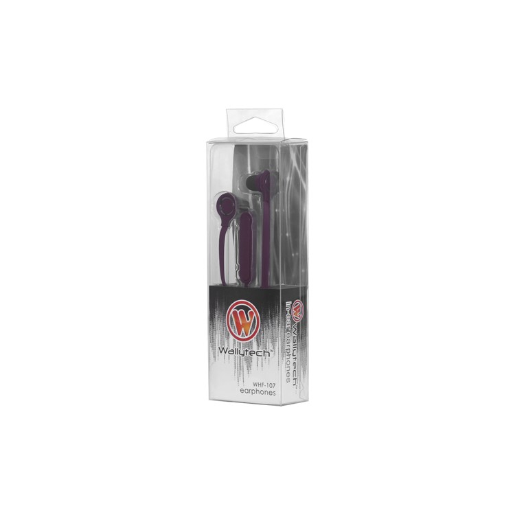 3.5MM Stereo Plug In-Ear Earphone Headphone Headset with Mic ControlTalk for HTC Samsung Series-Dark Purple