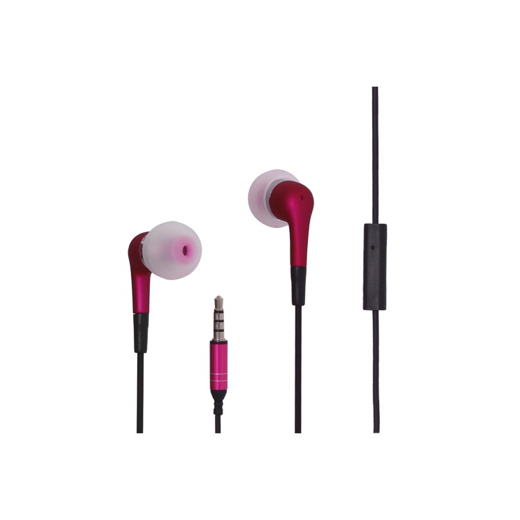 In-Ear Luxe Earbud Headphones with Microphone for iPhone Samsung etc - Rose