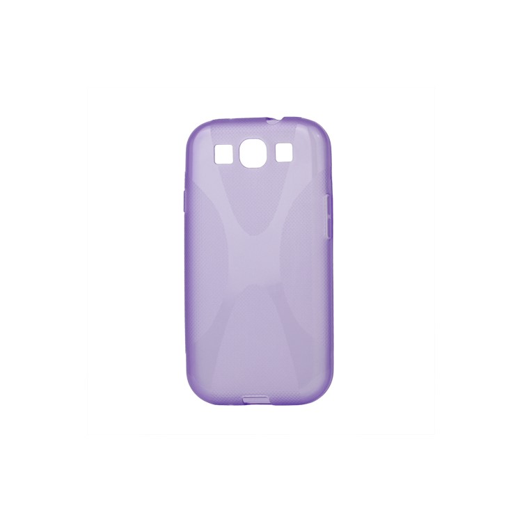 Premium X Shape TPU Gel Case for Samsung Galaxy S 3 / III I9300 I747 L710 T999 I535 R530 - Purple