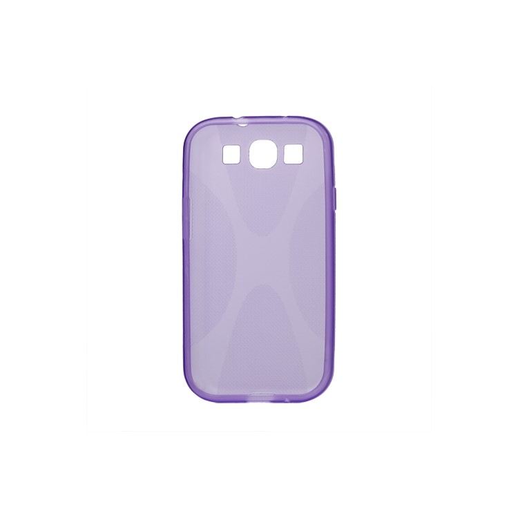 Premium X Shape TPU Gel Case for Samsung Galaxy S 3 / III I9300 I747 L710 T999 I535 R530 - Purple