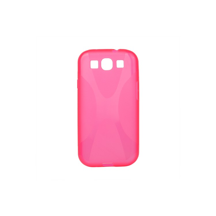 Premium X Shape TPU Gel Case for Samsung Galaxy S 3 / III I9300 I747 L710 T999 I535 R530 - Rose