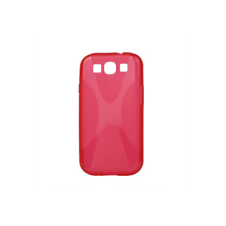 Premium X Shape TPU Gel Case for Samsung Galaxy S 3 / III I9300 I747 L710 T999 I535 R530 - Red