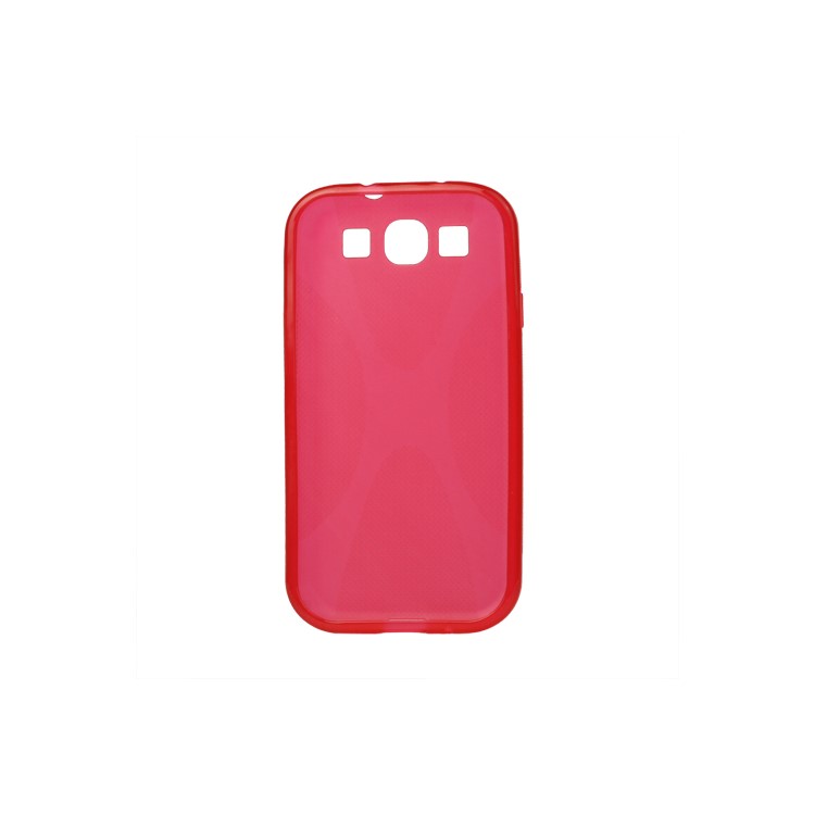 Premium X Shape TPU Gel Case for Samsung Galaxy S 3 / III I9300 I747 L710 T999 I535 R530 - Red