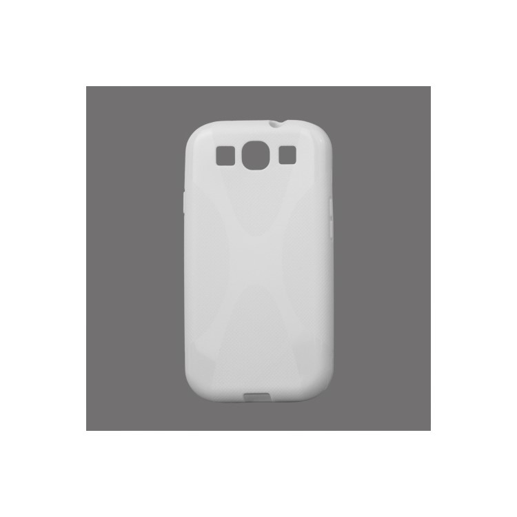Premium X Shape TPU Gel Case for Samsung Galaxy S 3 / III I9300 I747 L710 T999 I535 R530 - White