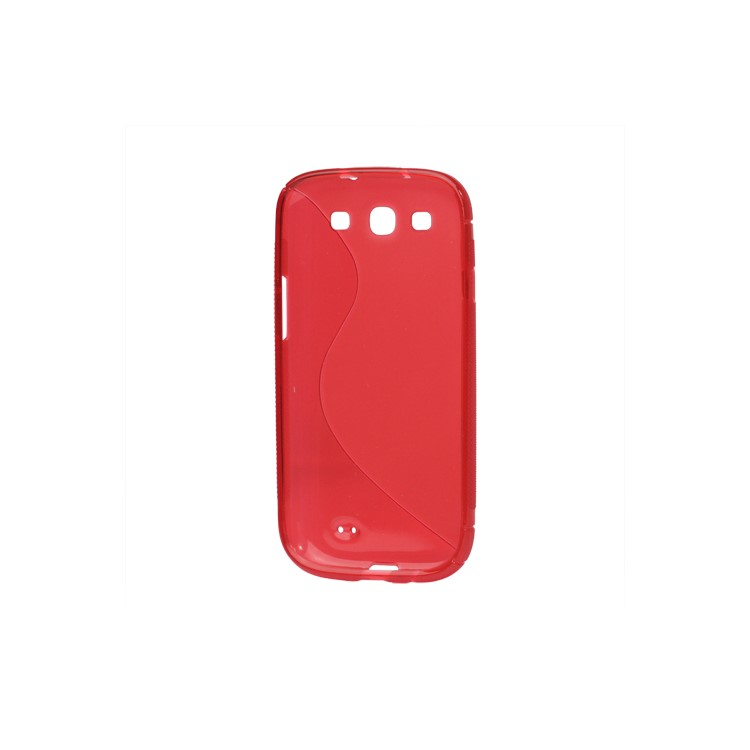 S-Curve TPU Gel Case Cover for Samsung Galaxy S 3 / III I9300 I747 L710 T999 I535 R530 - Red