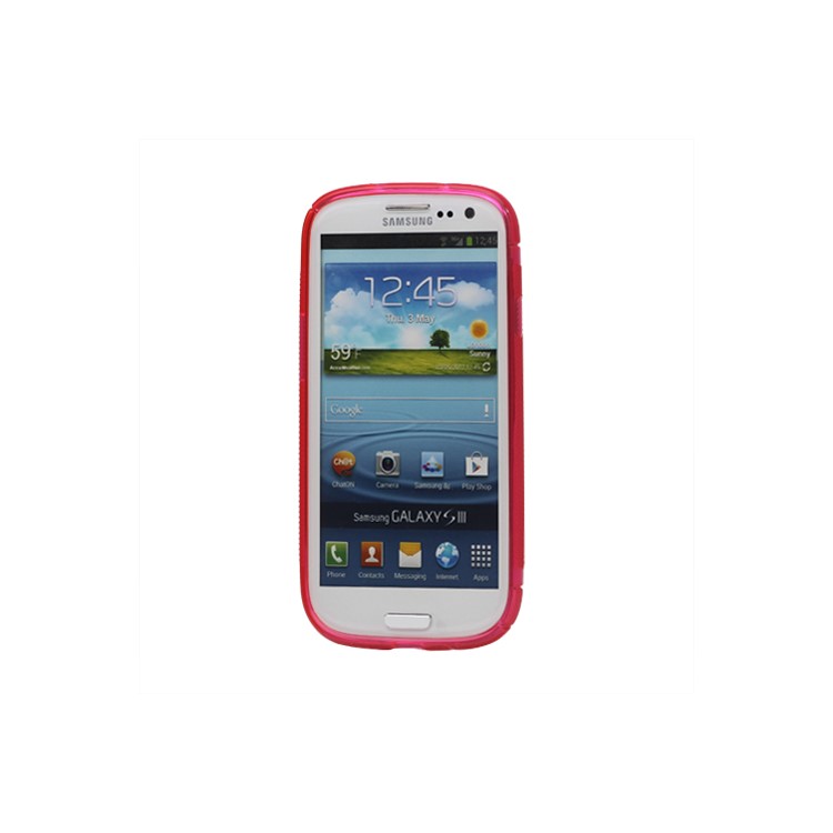 S-Curve TPU Gel Case Cover for Samsung Galaxy S 3 / III I9300 I747 L710 T999 I535 R530 - Rose