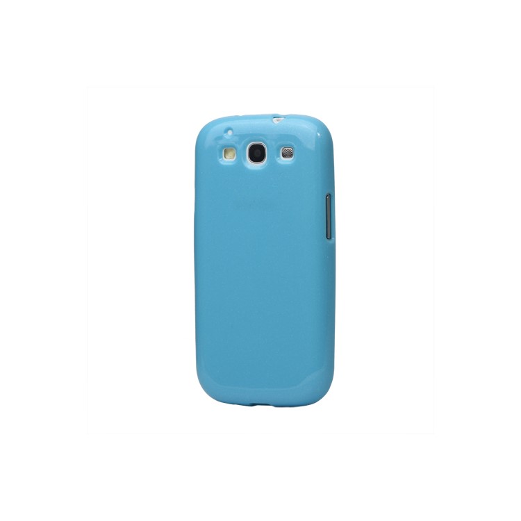 Glittery Powder TPU Skin Case for Samsung Galaxy S 3 / III I9300 I747 L710 T999 I535 R530 - Blue
