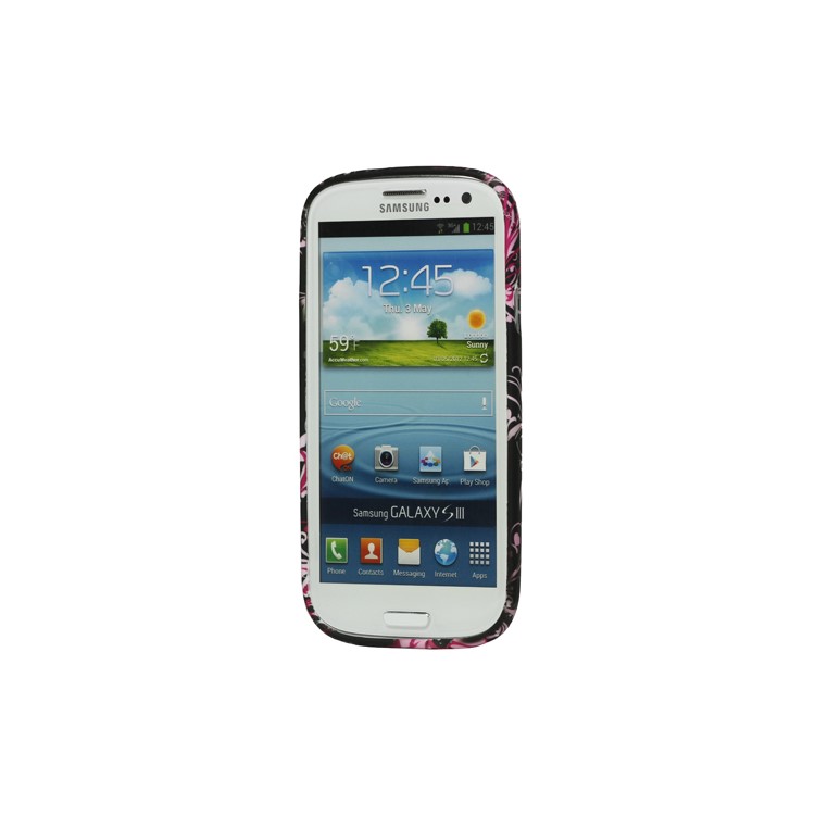 Butterfly Flower TPU Gel Case for Samsung Galaxy S 3 / III I9300 I747 L710 T999 I535 R530