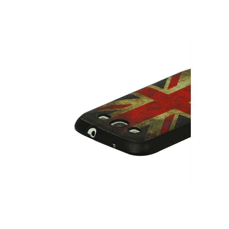 Retro Union Jack Flag Samsung Galaxy S 3 / III I9300 Leather Coated TPU Case