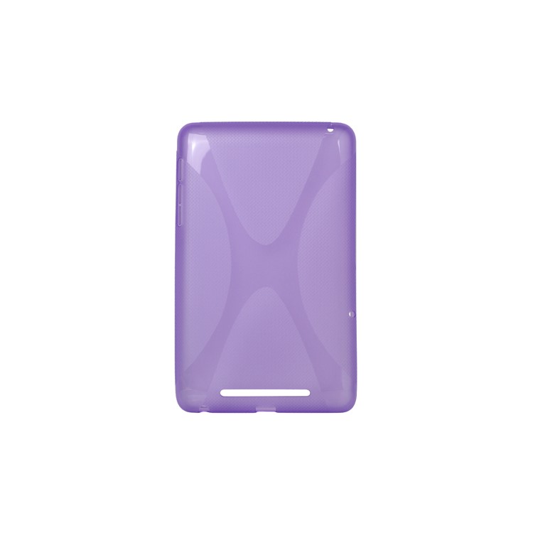 X Shape TPU Gel Case for ASUS Google Nexus 7 - Purple