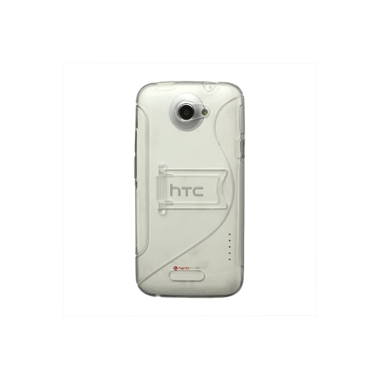 S Shape TPU with Stand Hybrid Case for HTC One X S720e / One XL / One X Plus