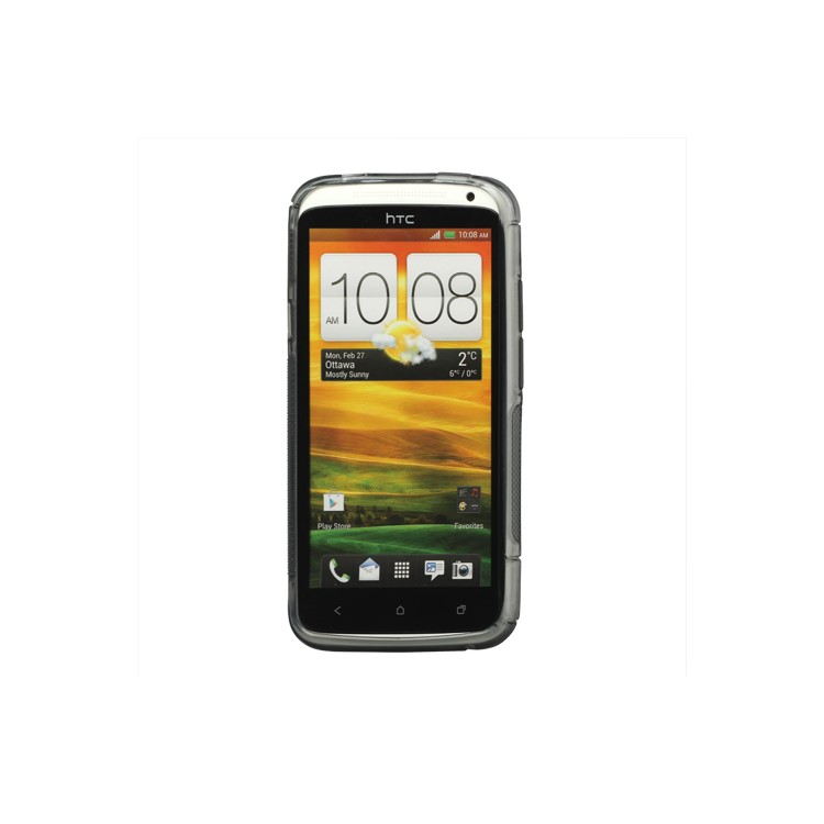 S Shape TPU with Stand Hybrid Case for HTC One X S720e / One XL / One X Plus