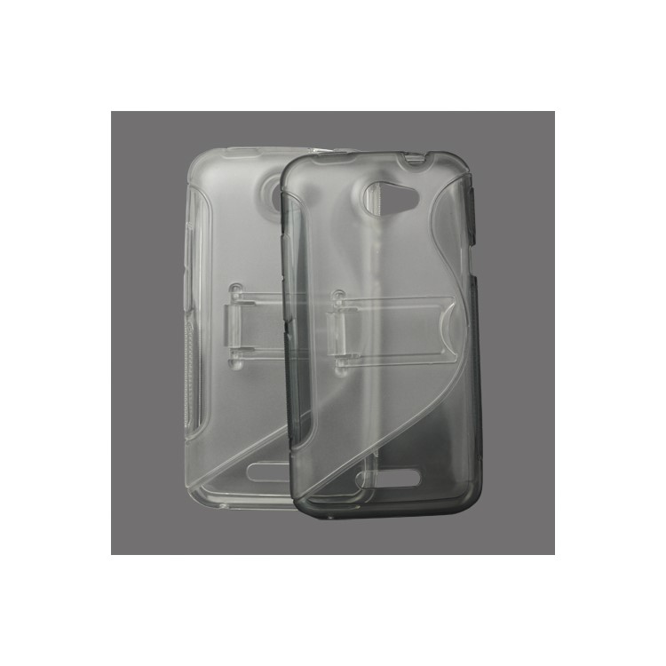 S Shape TPU with Stand Hybrid Case for HTC One X S720e / One XL / One X Plus