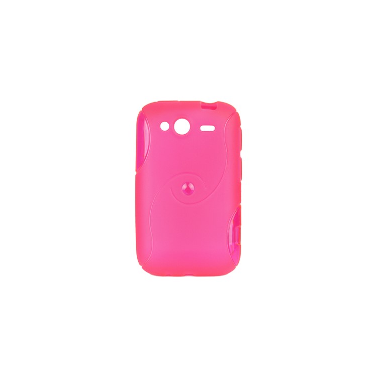 Eco-friendly TPU Case with Double S Shape for HTC Wildfire S/PG76110/A510E