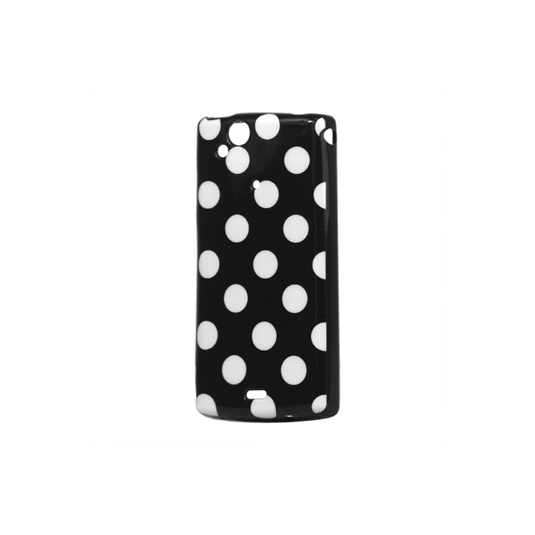Polka Dots TPU Gel Case Cover for Sony Ericsson Xperia Arc X12 / Arc S LT18i