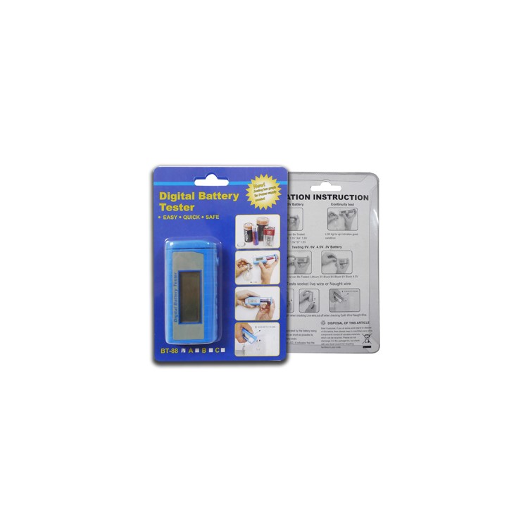 Portable LCD Display Digital Battery Tester Checker AA AAA C D 9V Battery