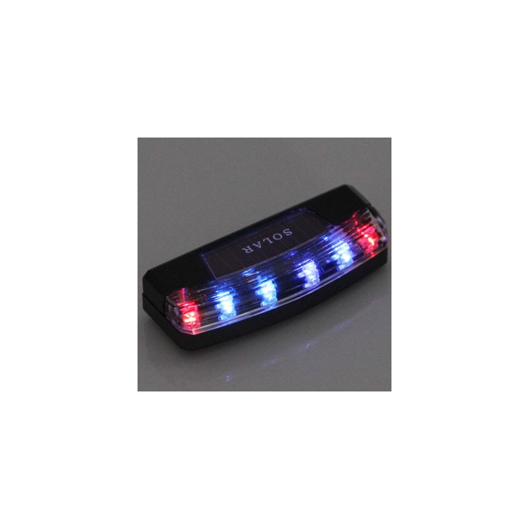 Solar Power Strobing Car Vehicle Warning LED Lights Flashlight