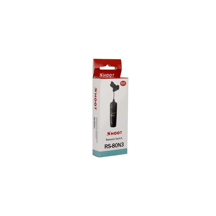RS-80N3 Remote Control Switch Cord for Canon EOS 10D/20D/30D/40D/50D/5D/7D/5D Mark II/1Ds series,Length:103cm