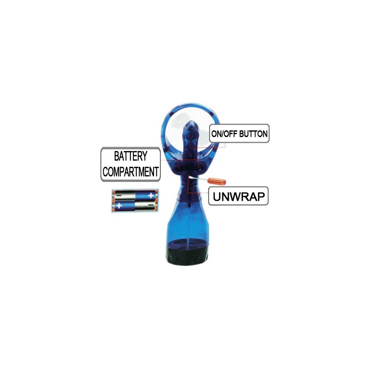 Hand-held Water Spray Cooling Fan for Sporting Travelling (with Free Screwdriver)