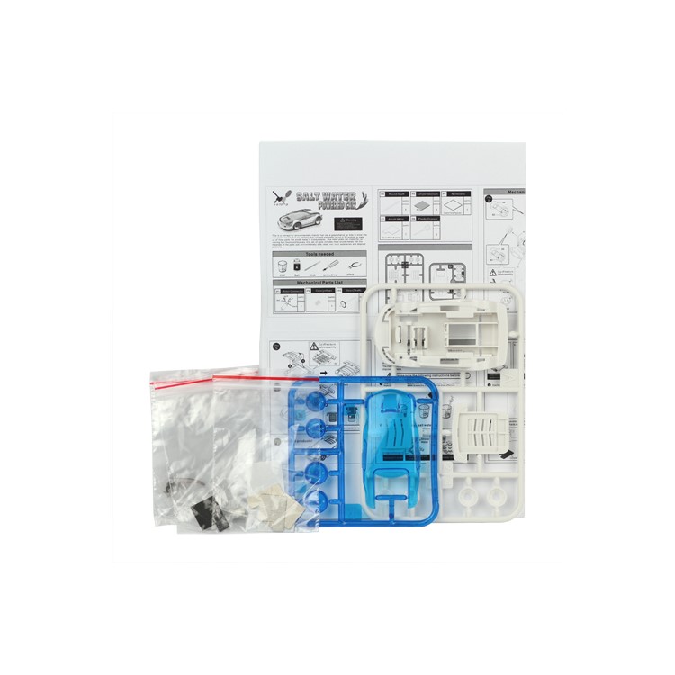 Mini Intellectual DIY Assembled Salt Water Powered Car Toy for Kids
