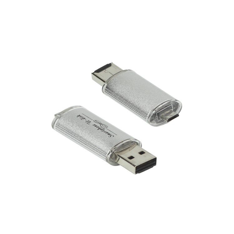 MicroUSB Smart Phone U-disk Flash Drive 4GB for Samsung Galaxy Note and etc - Silver