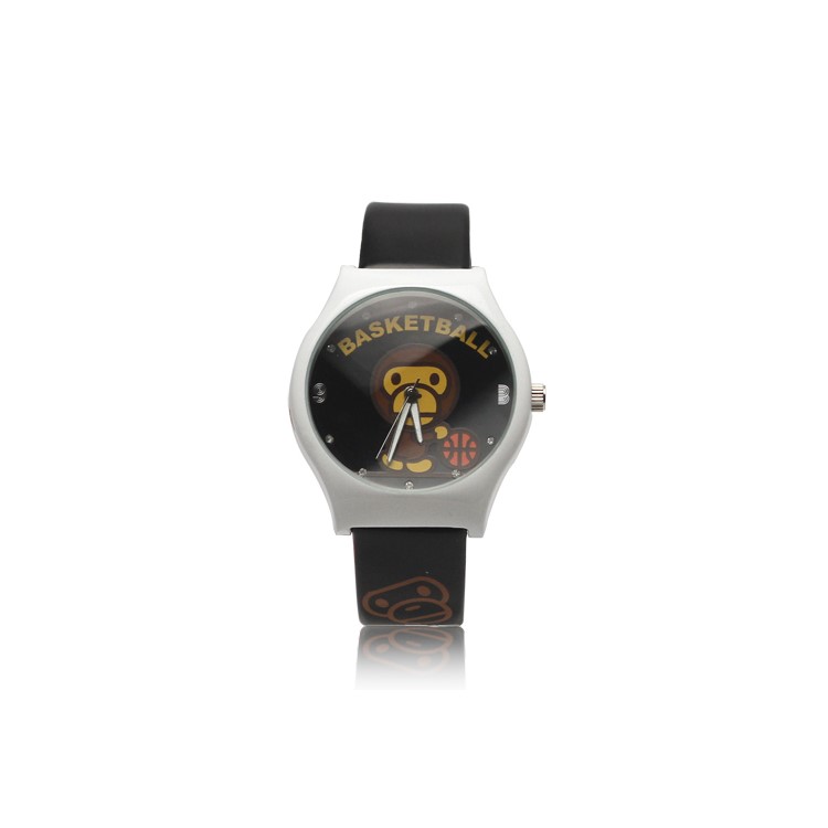 Monkey Playing Basketball Rhinestone Digital Wrist Watch