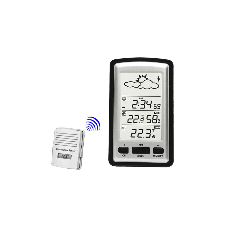 Digital Wireless Weather Station Barometer Indoor Outdoor 100M Range