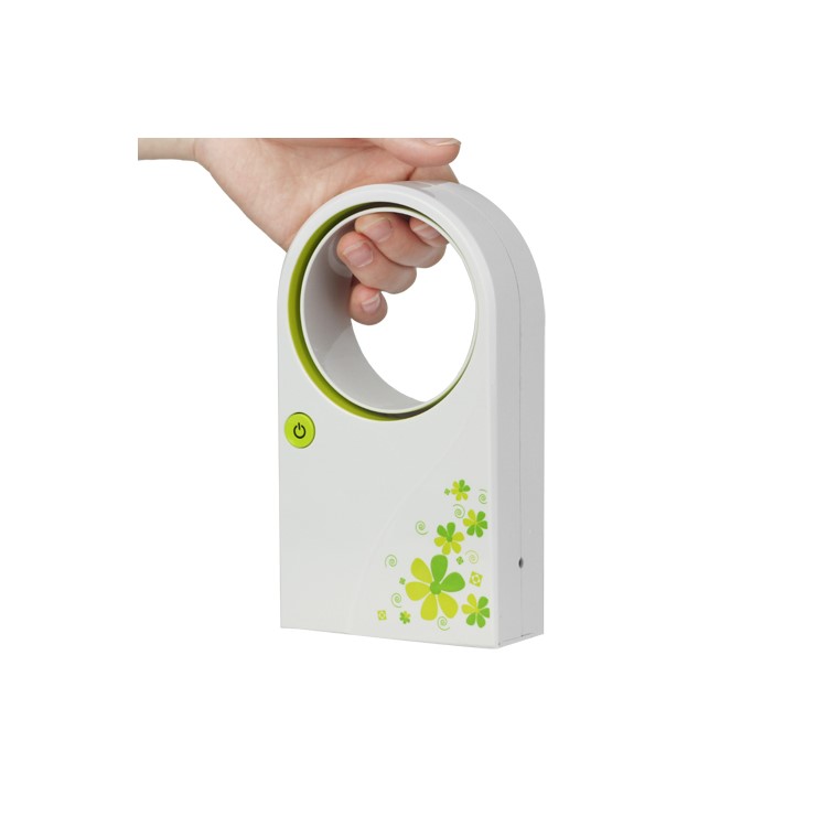 Portable Handheld No Leaf Air Condition Cooler Fan with USB Cable