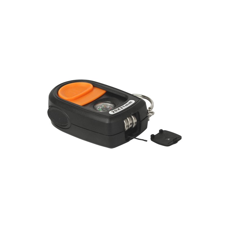 Mini Pocket Slide Switch 20X 21mm Magnifier Loupe with LED Light and Compass