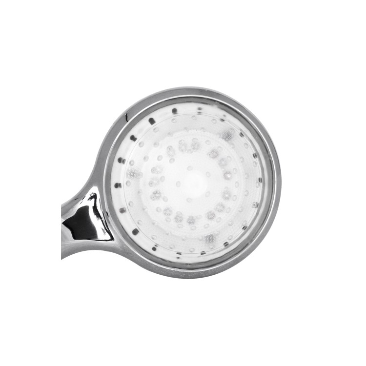 Temperature Sensor RGB Light LED Shower Head Sprinkler (15 LEDs)