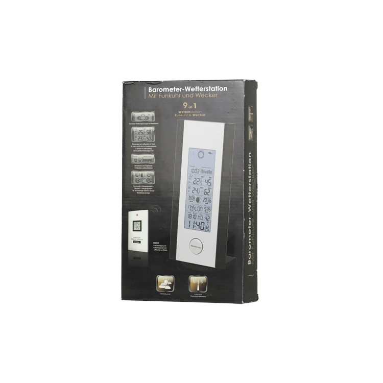 9-in-1 Multi-function Digital Barometer Alarm Clock Thermometer Hygrometer for Indoor Outdoor