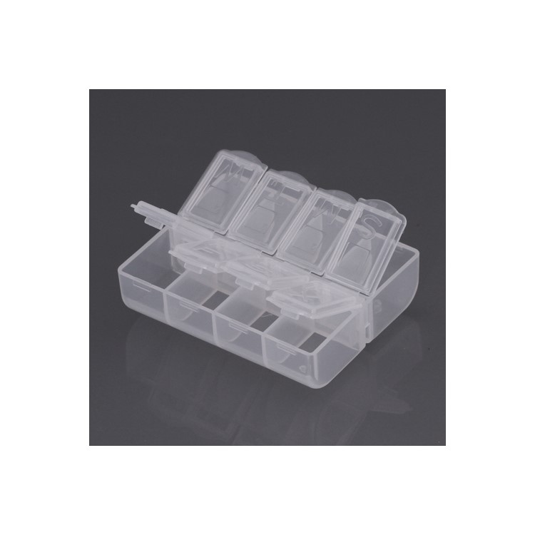 Portable Storage Box 8 Compartment Plastic Tool Case (Size: 7.5 x 6.5 x 2.2cm)
