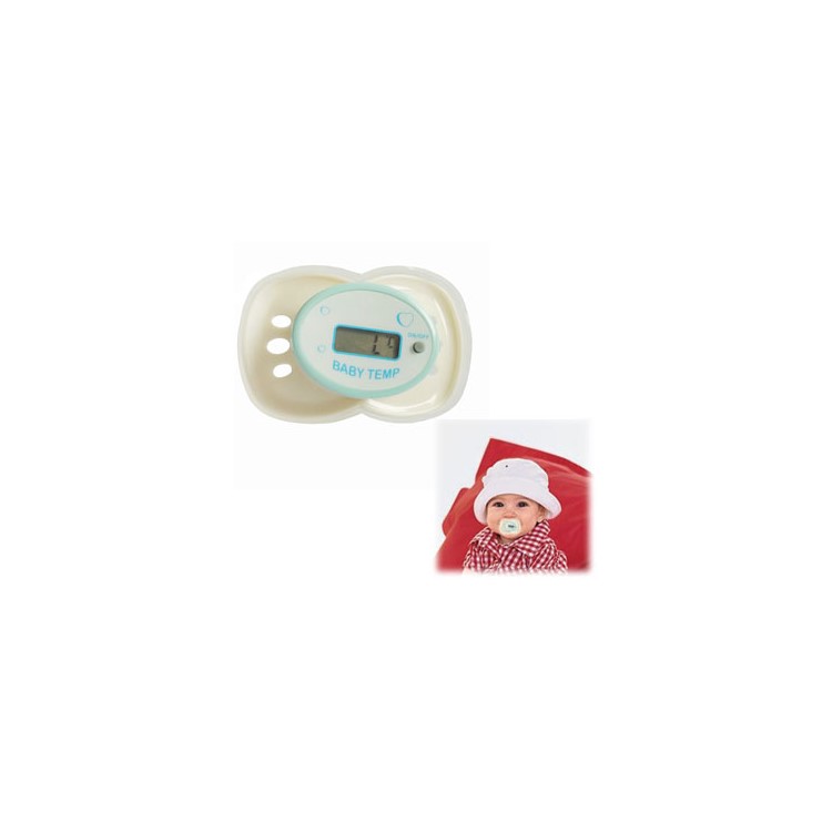 White Adorable Baby Nipple Thermometer with LCD Display