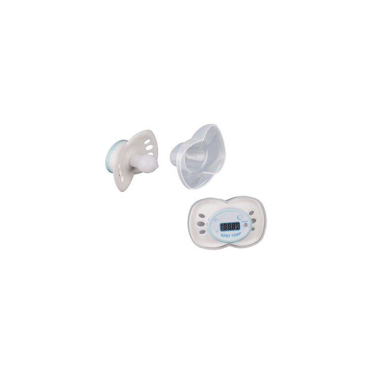 White Adorable Baby Nipple Thermometer with LCD Display