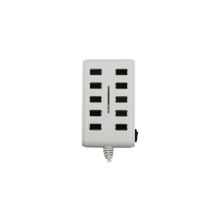 Top-quality 10 Ports High-Speed USB2.0 HUB for PC Laptop AC Adapter