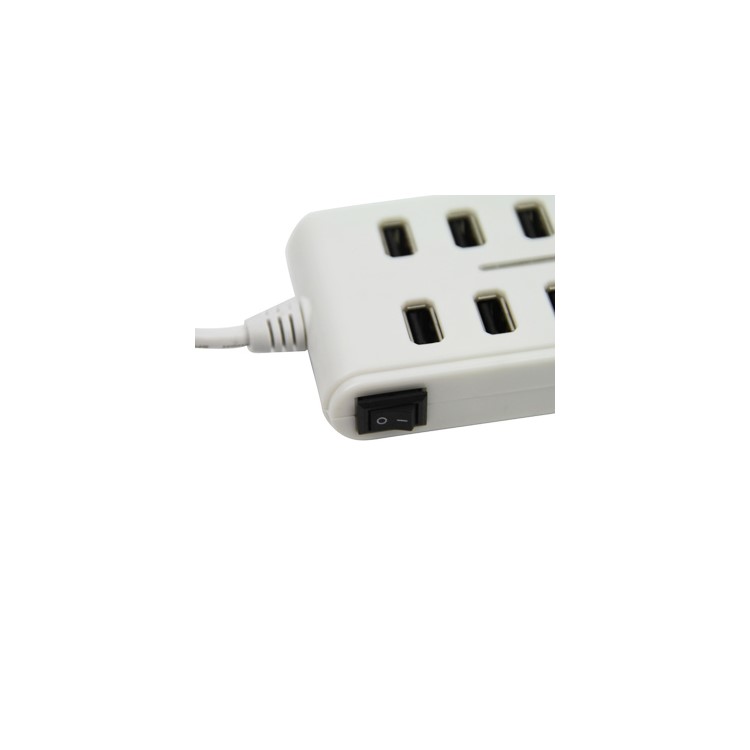 Top-quality 10 Ports High-Speed USB2.0 HUB for PC Laptop AC Adapter
