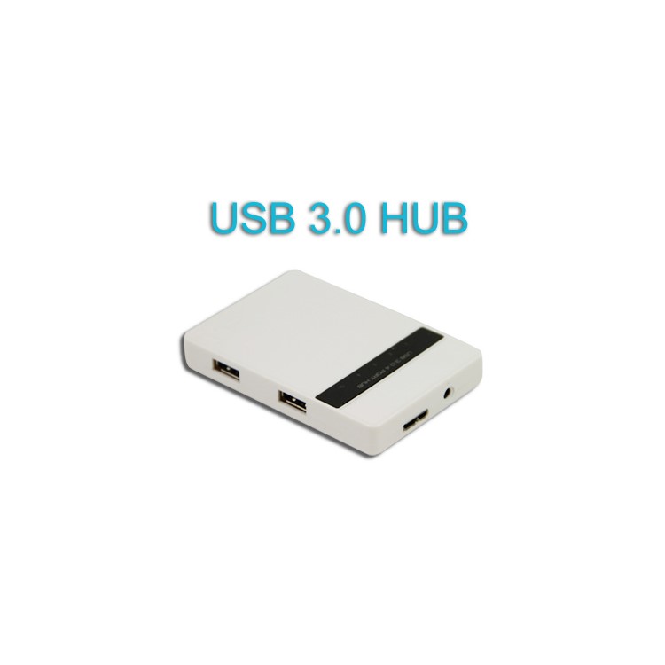 White USB 3.0/2.0 4 Port Hub ,Super Speed 5Gbps