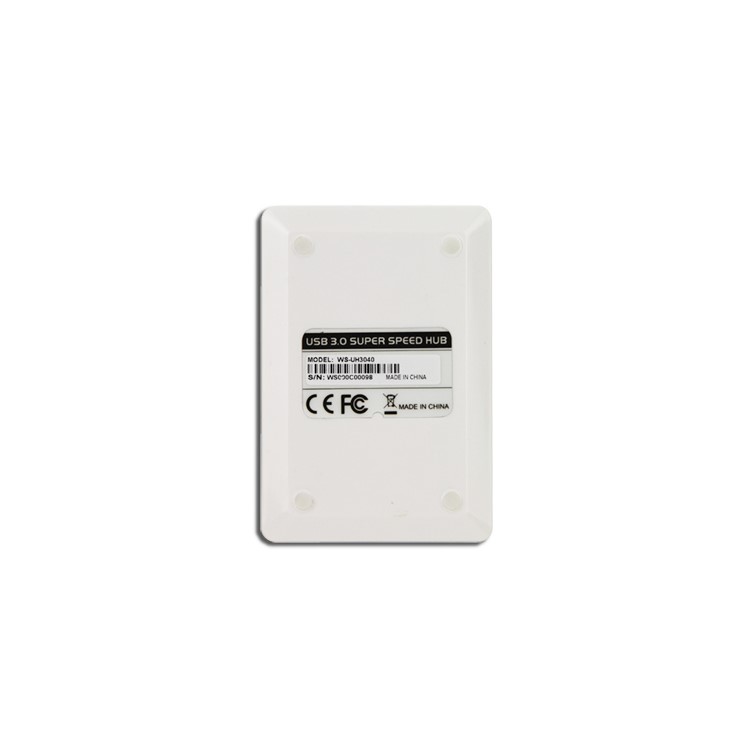 White USB 3.0/2.0 4 Port Hub ,Super Speed 5Gbps