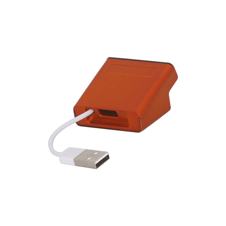 Ladder Style 4-Port USB2.0 USB Hub for PC Laptop - Red Orange