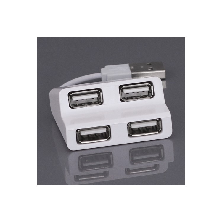 Ladder Style 4-Port USB2.0 USB Hub for PC Laptop - White