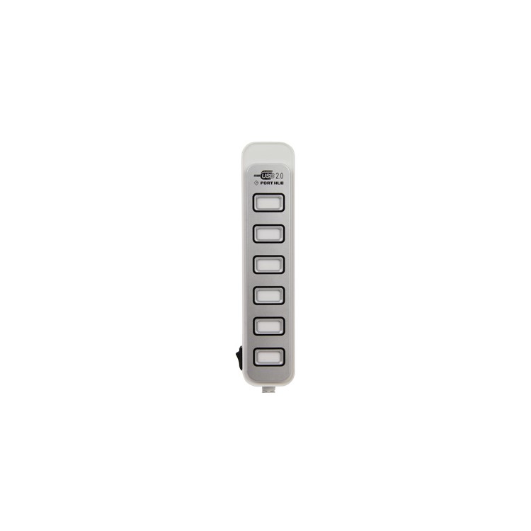 USB 2.0 High Speed 7 Ports Hub Adapter for PC Laptop AC Adapter