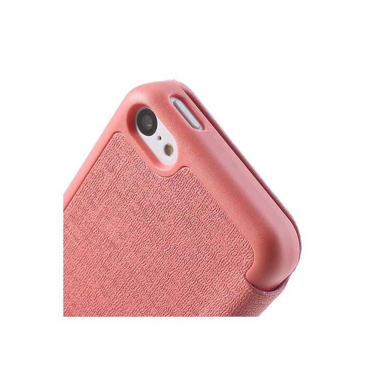 JZZS Oracle Grain Flip Leather Case for iPhone 5c - Pink