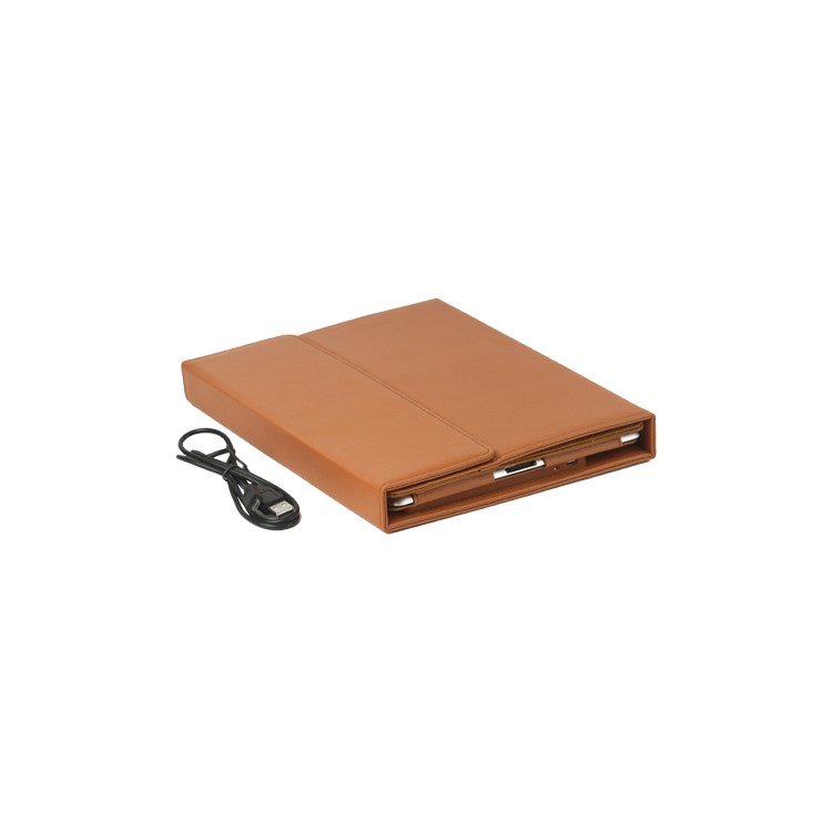 Stylish Bluetooth Keyboard Leather Flip Case for iPad 2 - Brown