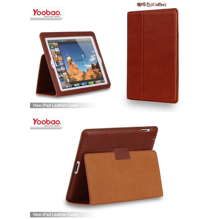 Yoobao Genuine Leather Case with Stand for iPad 2 3 4