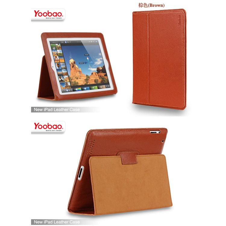Yoobao Genuine Leather Case with Stand for iPad 2 3 4