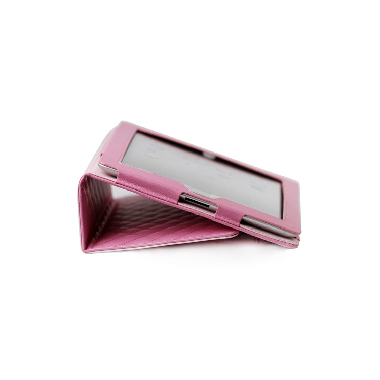 Grid Folio Leather Stand Case for iPad 2 3 4 - Pink