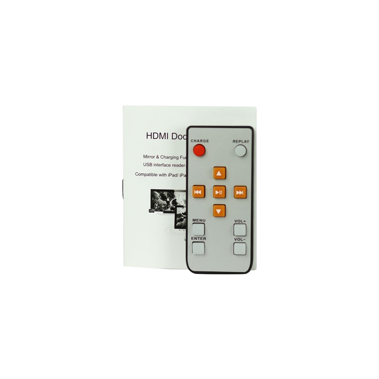 6 in 1 HDMI Dock Station Charger Adapter with Remote Control for iPad 2/ iPhone 4